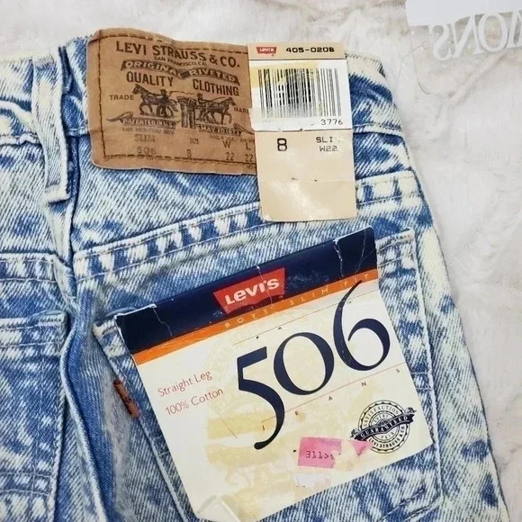 Vintage Boys Stone washed slim Levi 506. S… - Picture 6 of 7